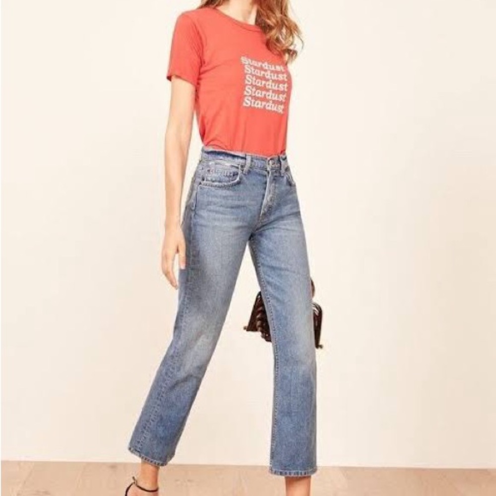 Reformation Jordi Kick Flare Jeans (Wash: Arches)
